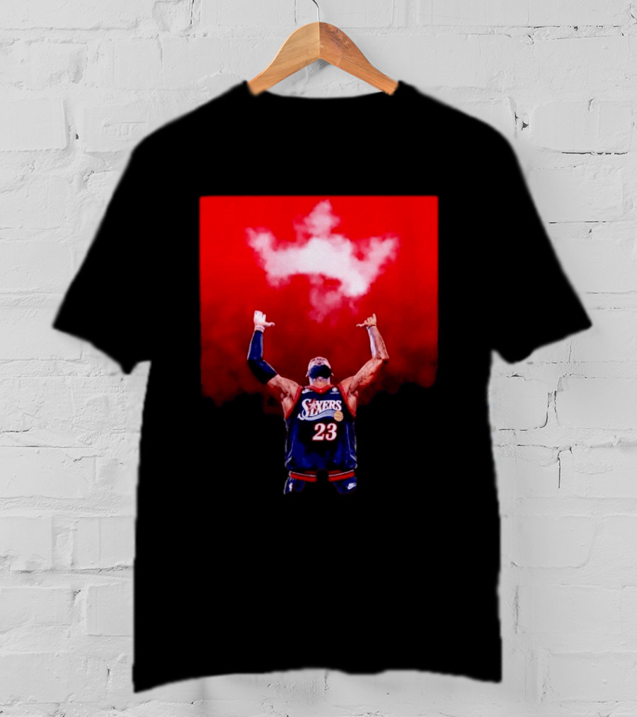 Philadelphia 76ers LeBron James Number 23 Cloud Crown T-Shirt