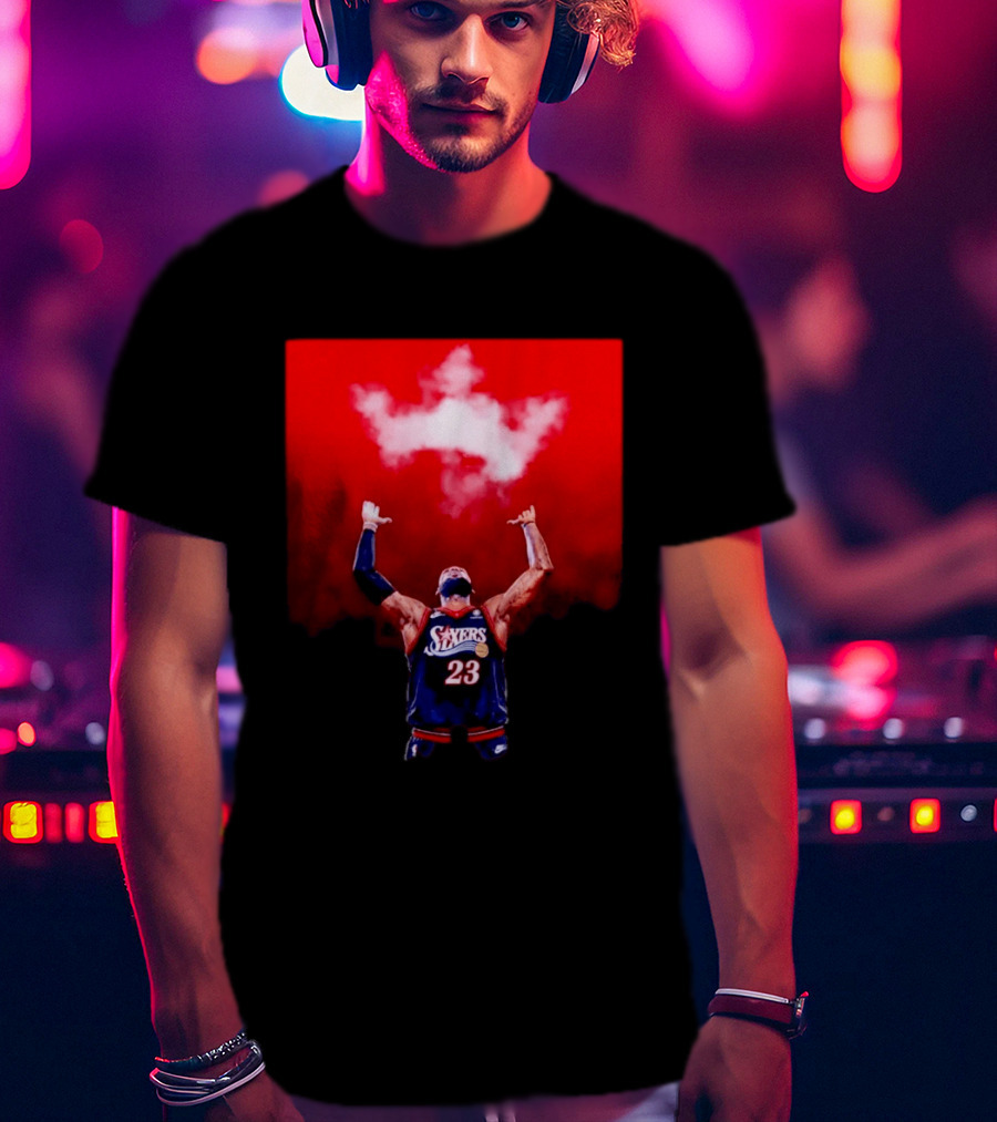Philadelphia 76ers LeBron James Number 23 Cloud Crown T-Shirt