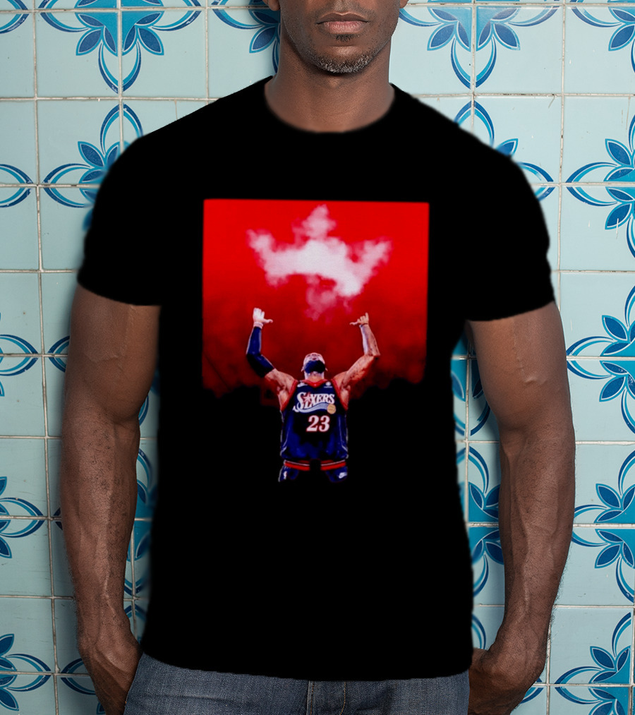Philadelphia 76ers LeBron James Number 23 Cloud Crown T-Shirt
