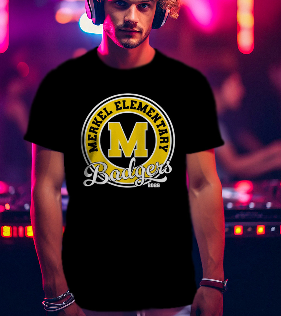 Merkel Elementary Badgers Class Of 2026 M Circle T-Shirt