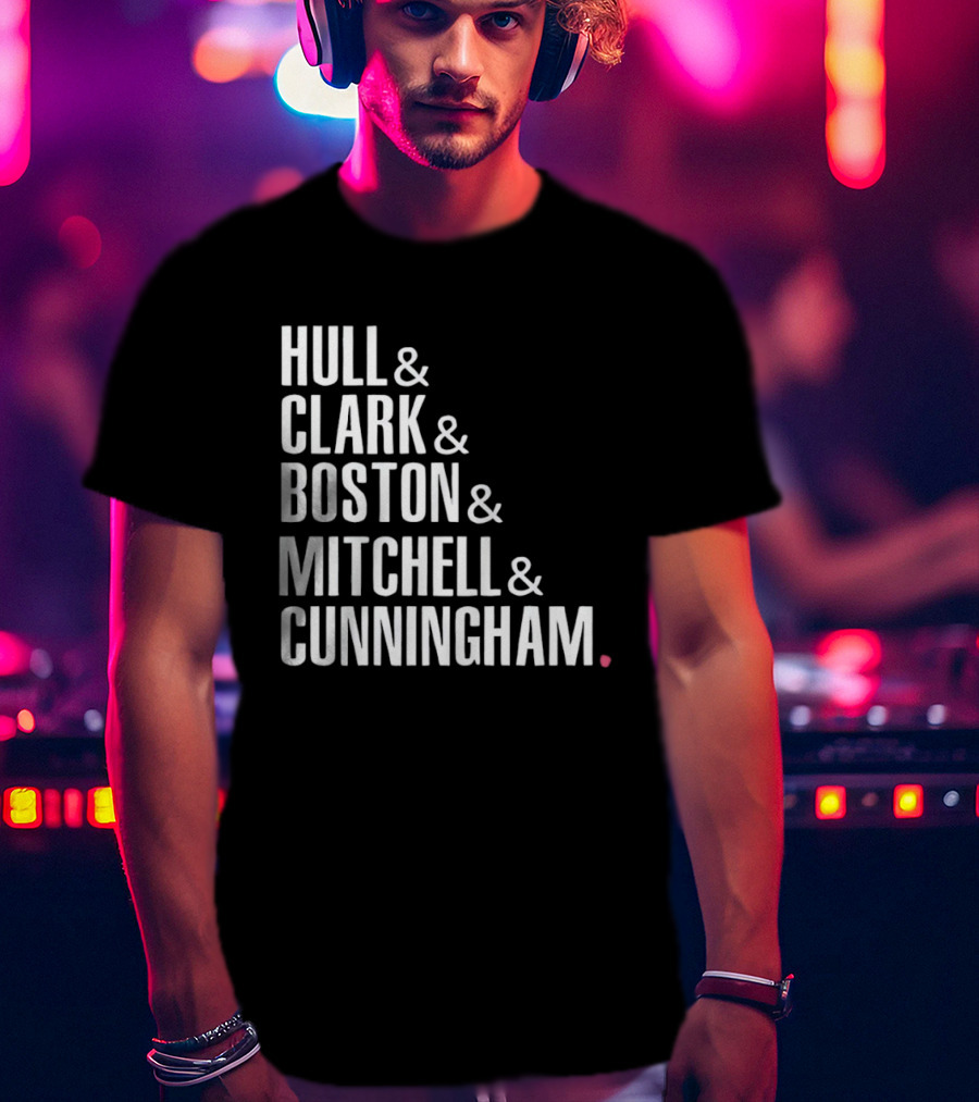 Hull Clark Boston Mitchell Cunningham Indiana Fever WNBA Basketball 2026 T-Shirt