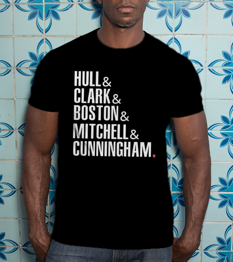 Hull Clark Boston Mitchell Cunningham Indiana Fever WNBA Basketball 2026 T-Shirt