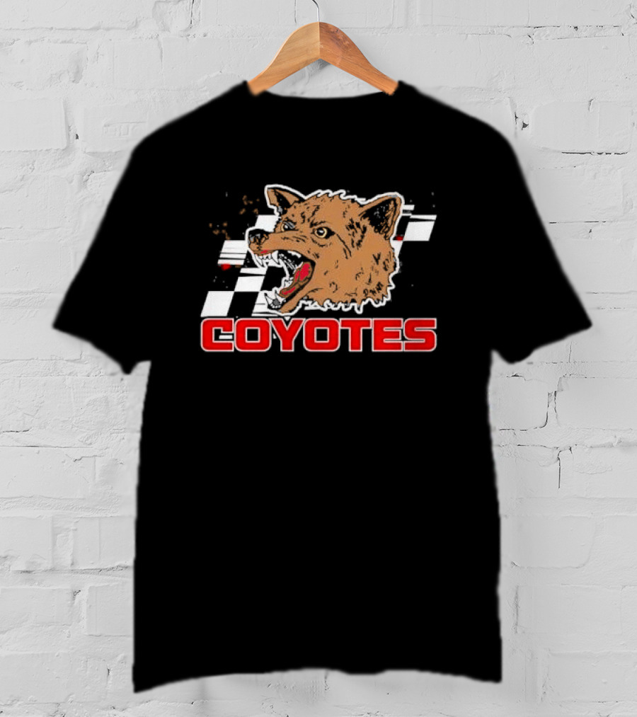 COYOTES Racing Checker Flag Head T-Shirt
