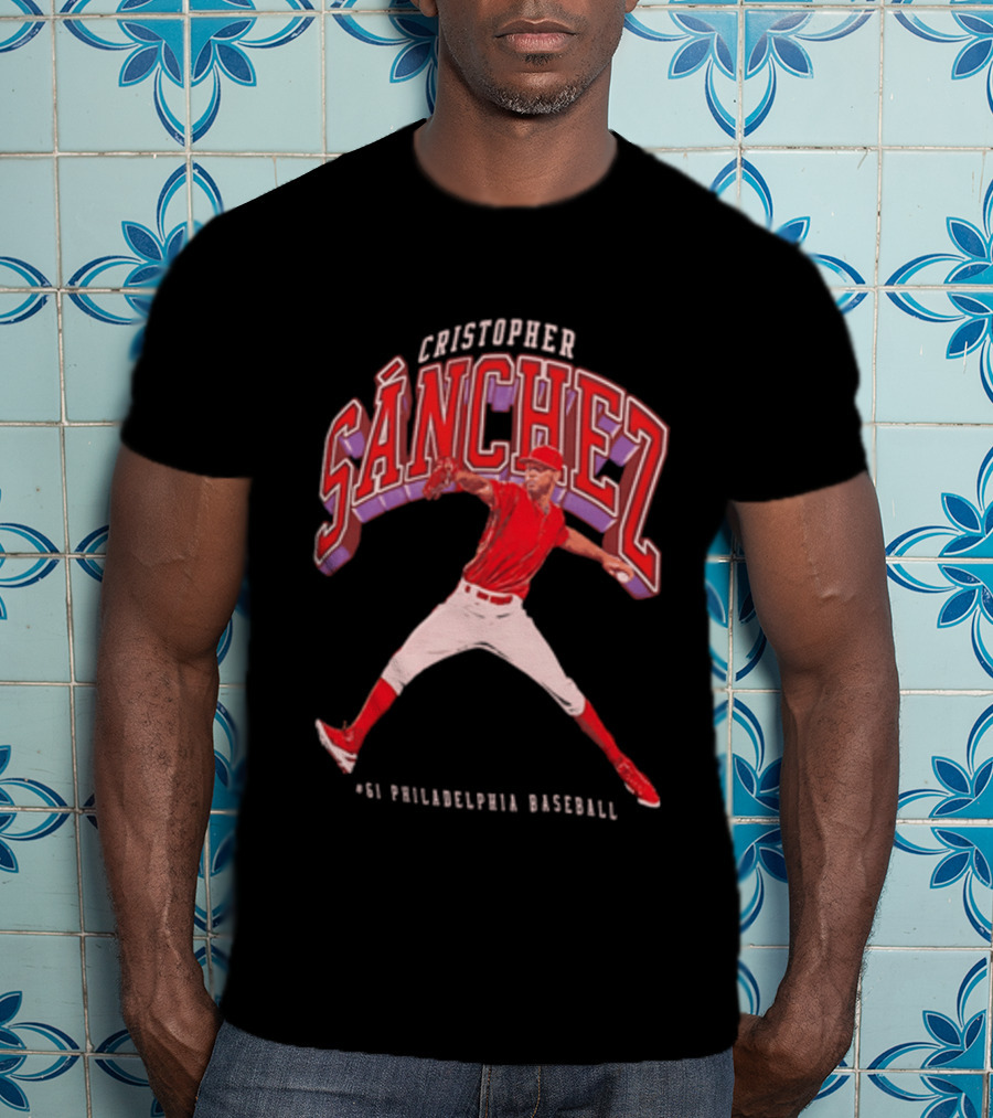 Cristopher Sánchez 61 Philadelphia Baseball Pitcher Image T-Shirt