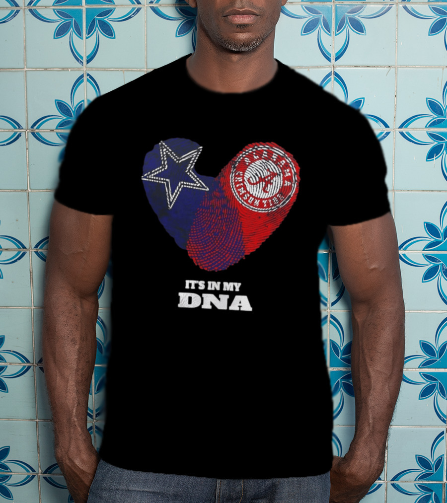 Dallas Cowboys Star And Atlanta Braves Heart It's In My DNA T-Shirt