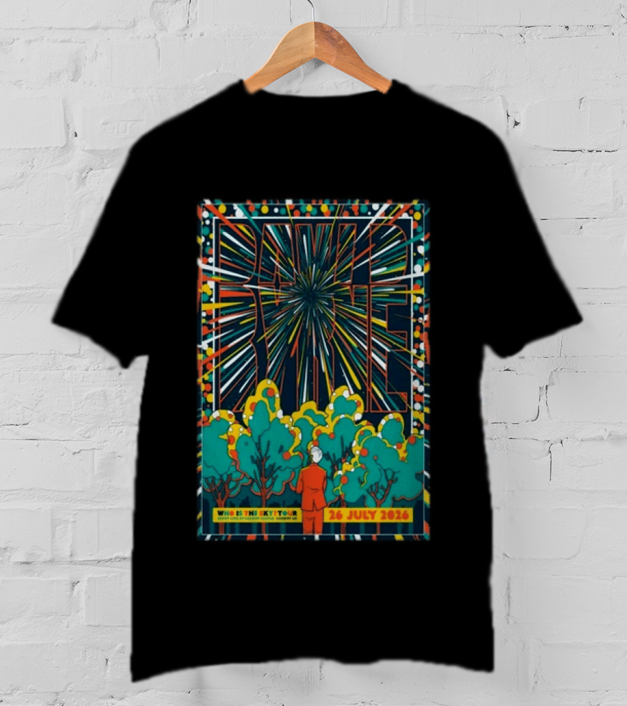 David Byrne Who Is This Sky Tour Cardiff Castle UK 26 July 2026 T-Shirt