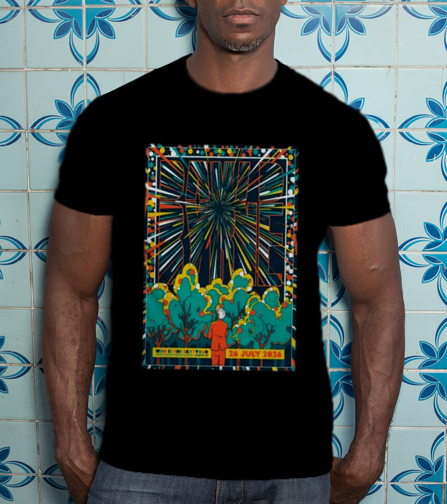 David Byrne Who Is This Sky Tour Cardiff Castle UK 26 July 2026 T-Shirt