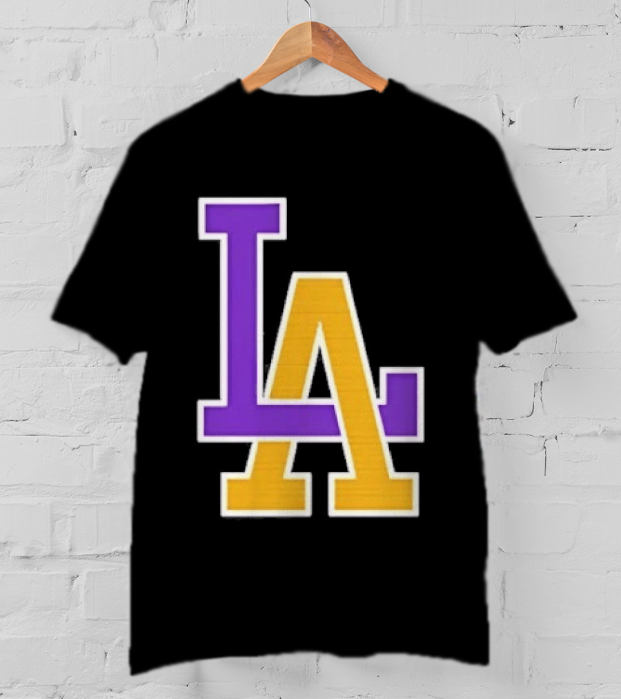 Los Angeles Lakers Purple Gold LA T-Shirt