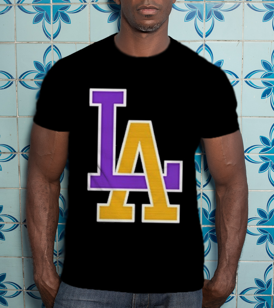 Los Angeles Lakers Purple Gold LA T-Shirt