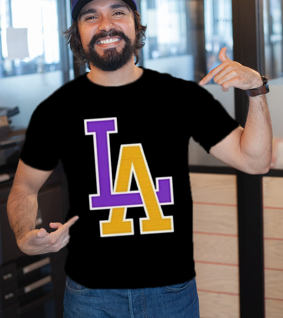Los Angeles Lakers Purple Gold LA T-Shirt