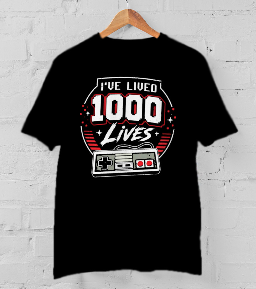 I've Lived 1000 Lives Retro Gaming Controller T-Shirt