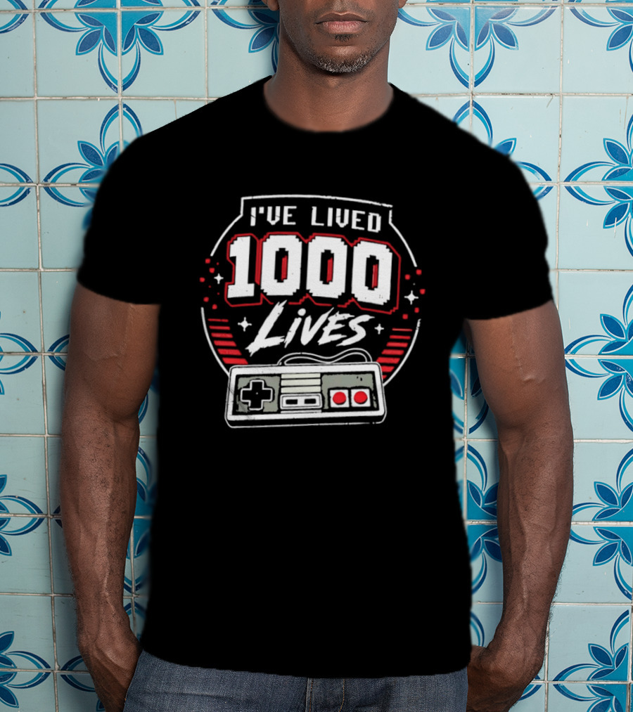 I've Lived 1000 Lives Retro Gaming Controller T-Shirt