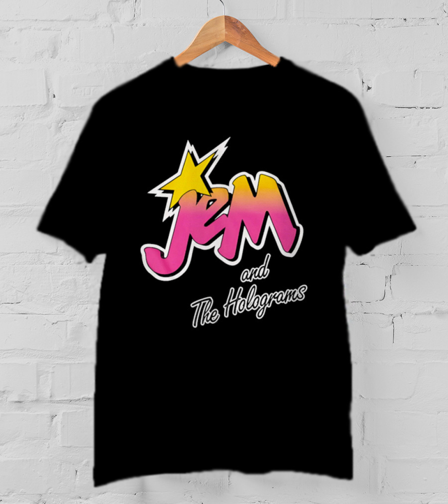 Jem And The Holograms 1980s Cartoon Logo Star Iconic Nostalgia T-Shirt