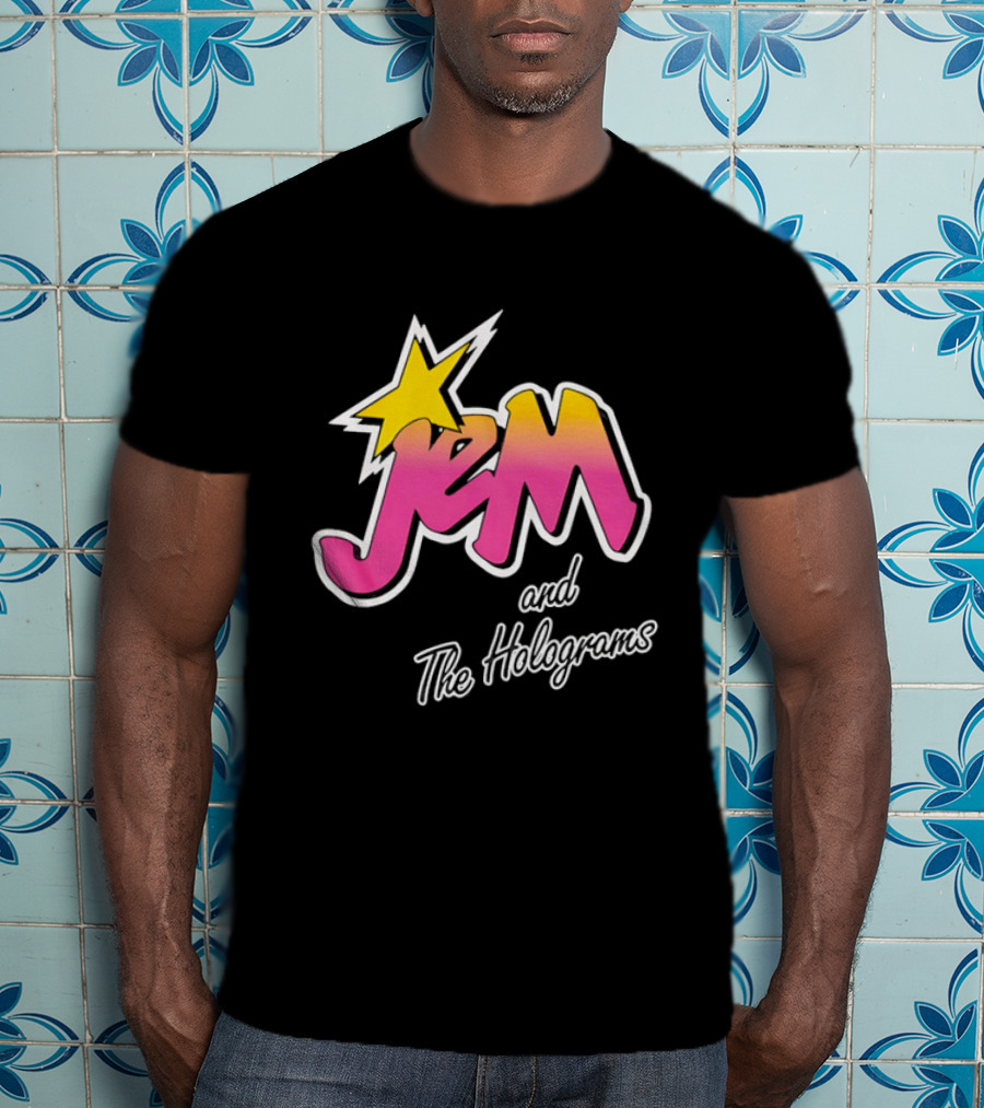Jem And The Holograms 1980s Cartoon Logo Star Iconic Nostalgia T-Shirt