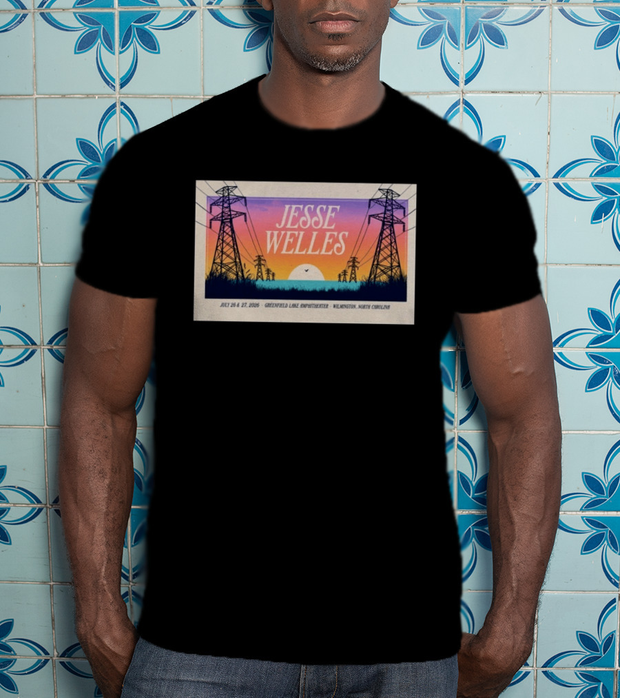 Jesse Welles July 26 27 2026 Greenfield Lake Amphitheater Wilmington North Carolina T-Shirt