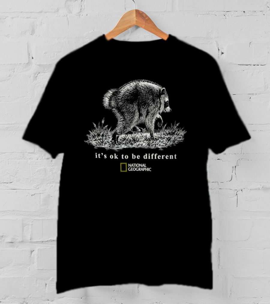 Jimothy Raccoon National Geographic It's Ok To Be Different T-Shirt