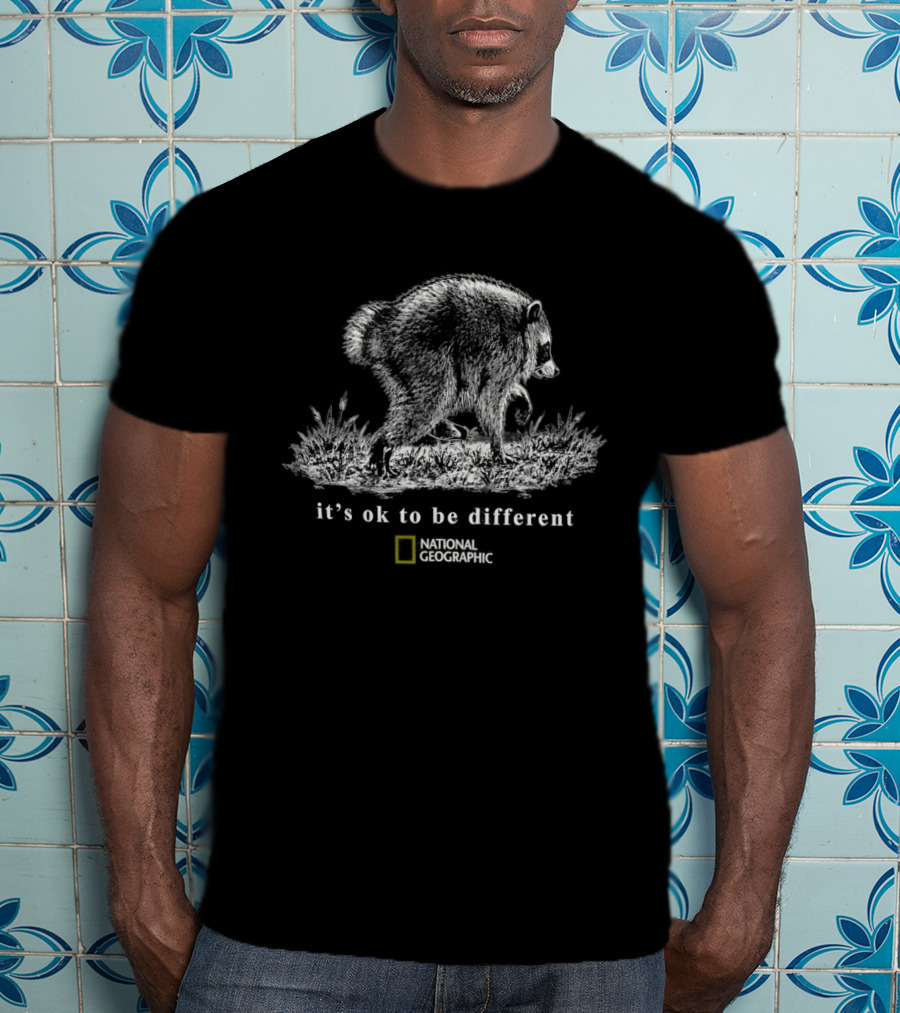 Jimothy Raccoon National Geographic It's Ok To Be Different T-Shirt