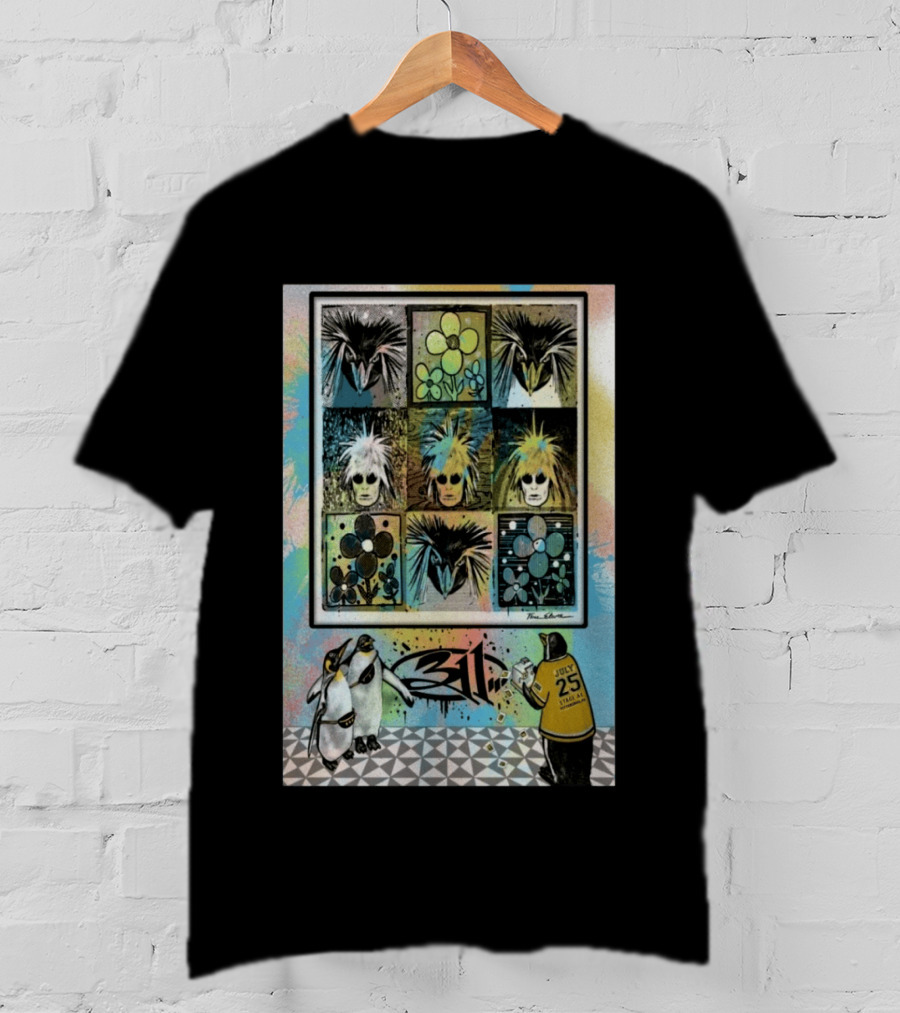 311 July 25 2026 Pittsburgh PA Penguins And Flowers By PaleoDesigns T-Shirt