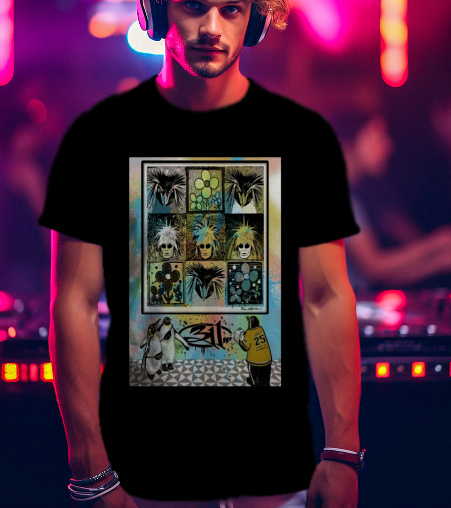 311 July 25 2026 Pittsburgh PA Penguins And Flowers By PaleoDesigns T-Shirt