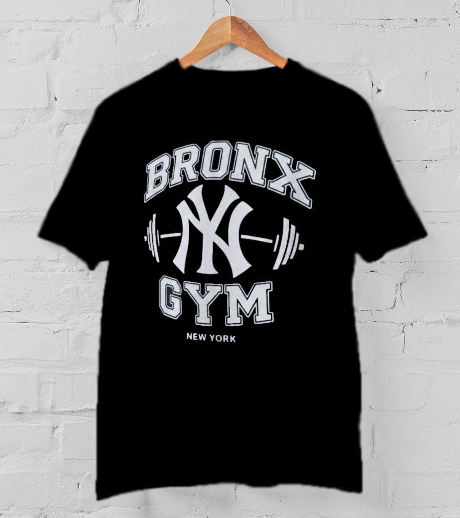 New York Yankees Bronx Gym Fitness Training Barbell T-Shirt