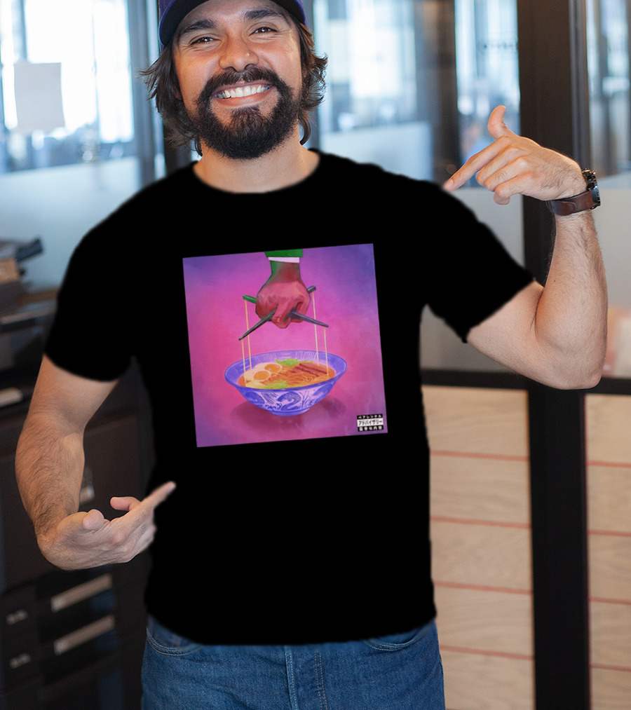 Parental Advisory Explicit Content Ramen Puppet Master Japanese Noodles Bowl T-Shirt