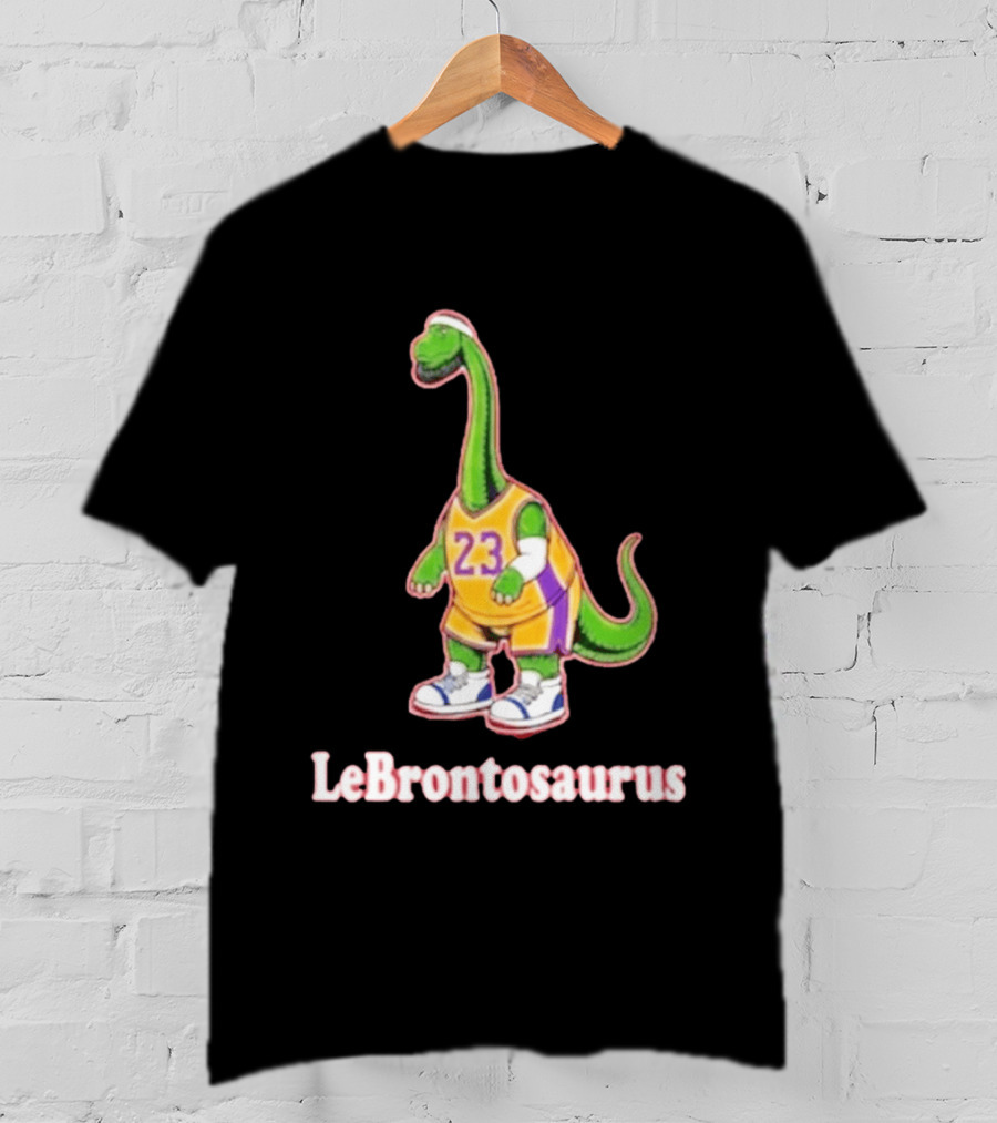 LeBrontosaurus Dinosaur Wearing Jersey 23 Basketball T-Shirt