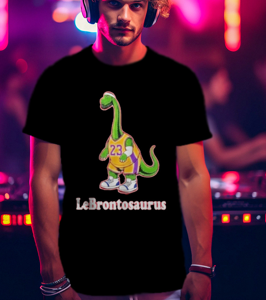 LeBrontosaurus Dinosaur Wearing Jersey 23 Basketball T-Shirt