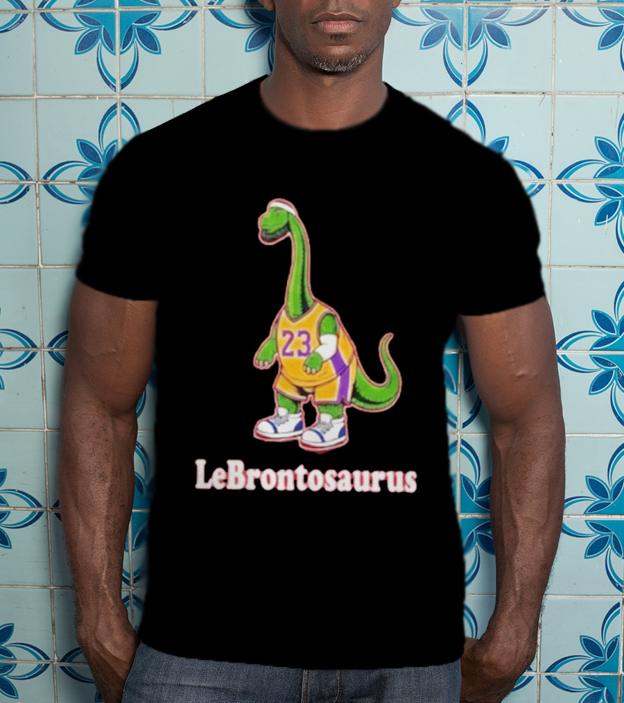 LeBrontosaurus Dinosaur Wearing Jersey 23 Basketball T-Shirt