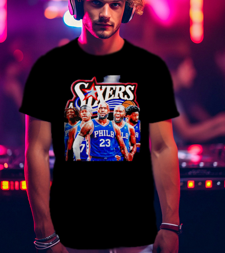 Philadelphia 76ers Star Players PHILA Jersey Sixers Basketball Team T-Shirt