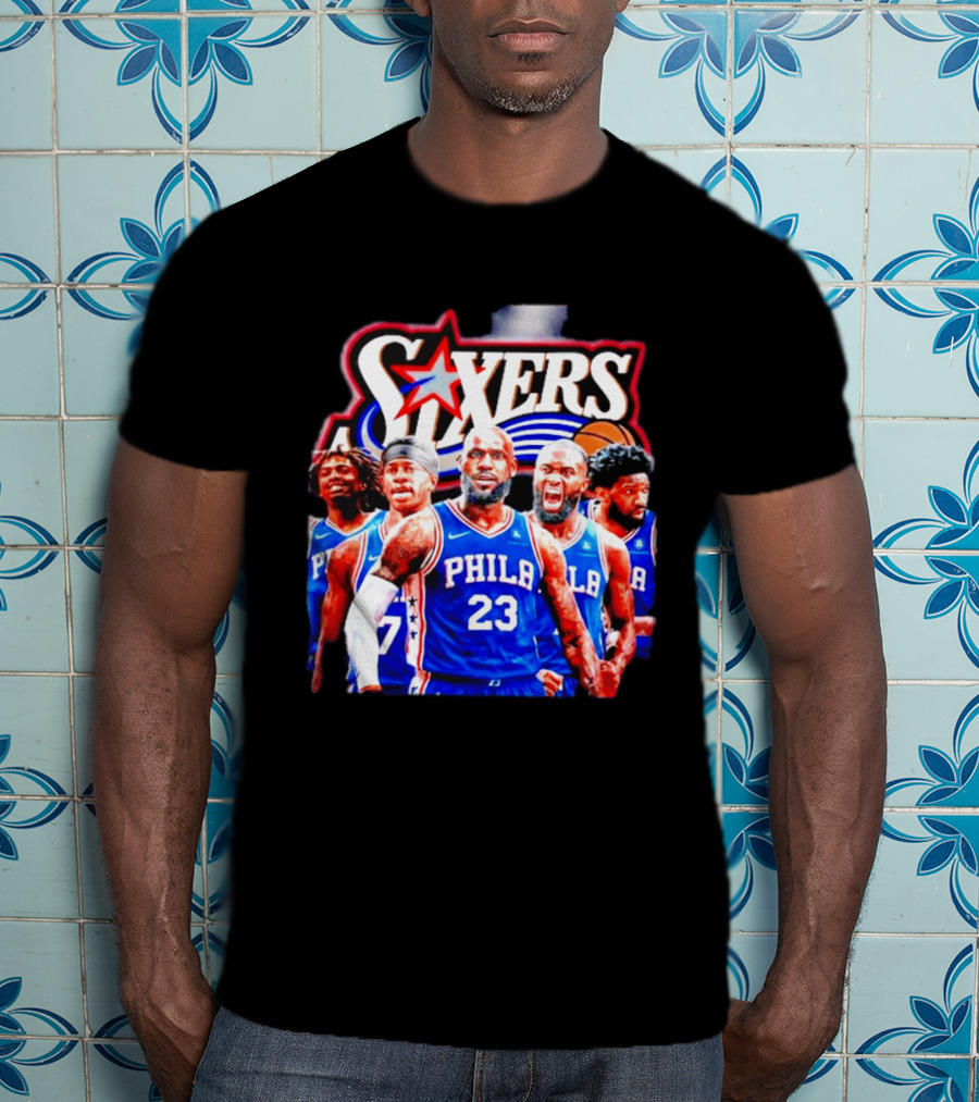Philadelphia 76ers Star Players PHILA Jersey Sixers Basketball Team T-Shirt