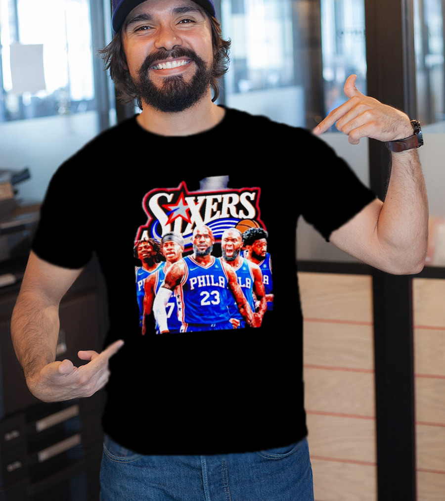 Philadelphia 76ers Star Players PHILA Jersey Sixers Basketball Team T-Shirt