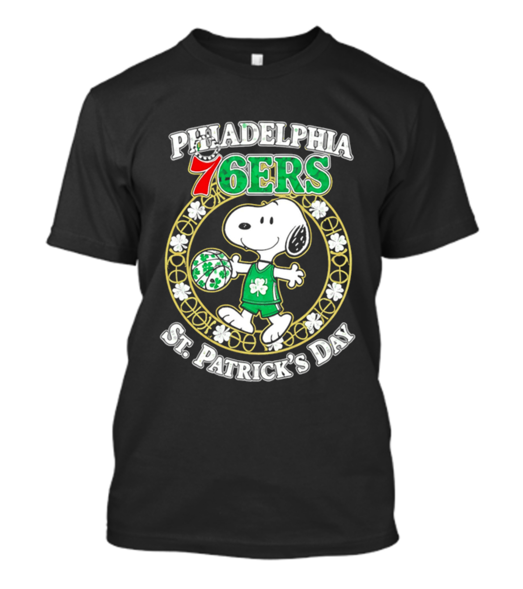 Philadelphia 76ers Snoopy St Patrick's Day Holiday 2026 T-Shirt