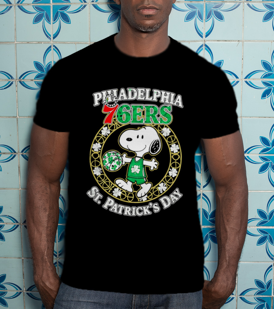 Philadelphia 76ers Snoopy St Patrick's Day Holiday 2026 T-Shirt