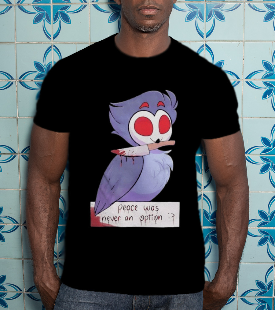 Stolas Helluva Boss Peace Was Never An Option Owl With Knife T-Shirt