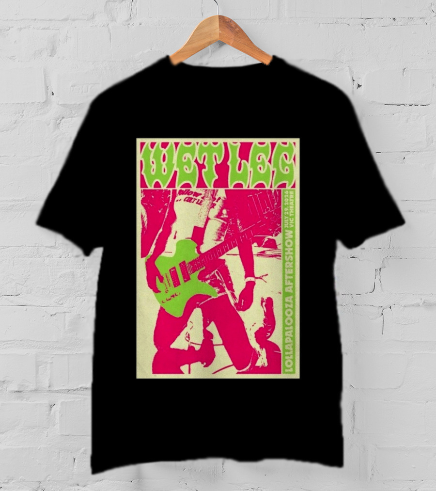 Wet Leg July 29 2026 Lollapalooza Aftershow Vic Theatre Chicago IL T-Shirt