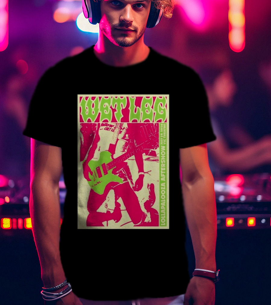 Wet Leg July 29 2026 Lollapalooza Aftershow Vic Theatre Chicago IL T-Shirt