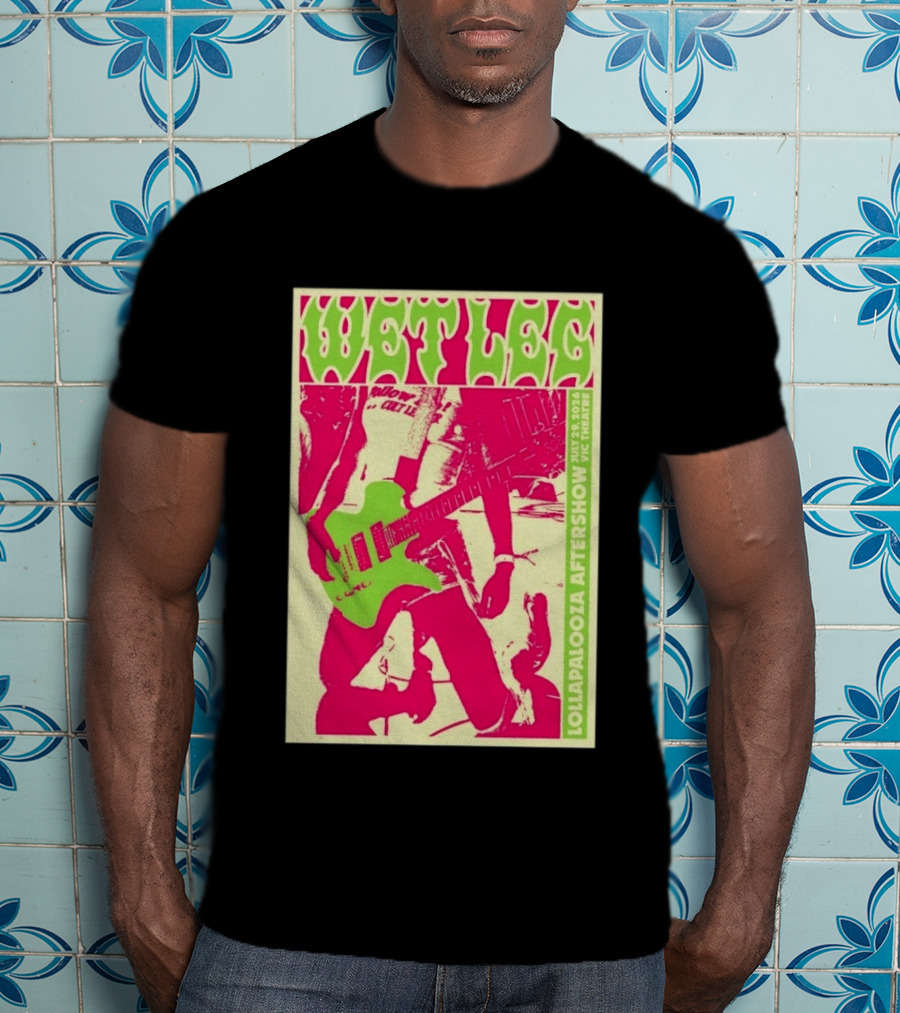 Wet Leg July 29 2026 Lollapalooza Aftershow Vic Theatre Chicago IL T-Shirt