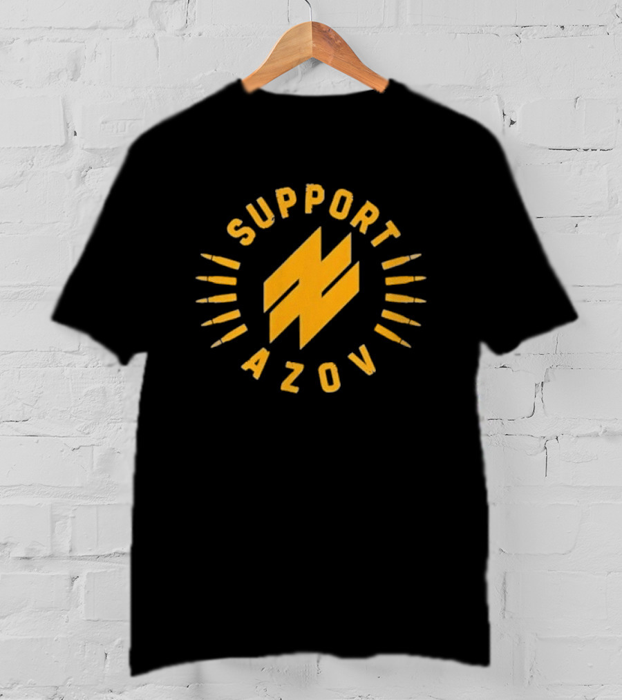Support Azov Bullet Border T-Shirt