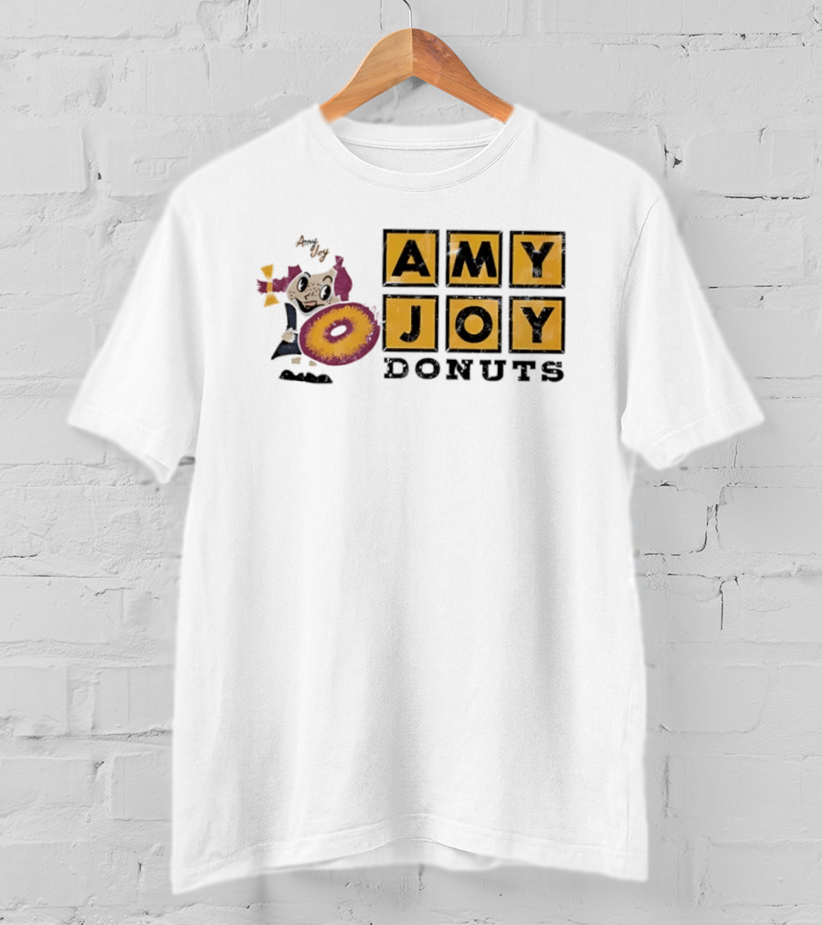 Amy Joy Donuts Retro Cartoon Character With Donut Image T-Shirt