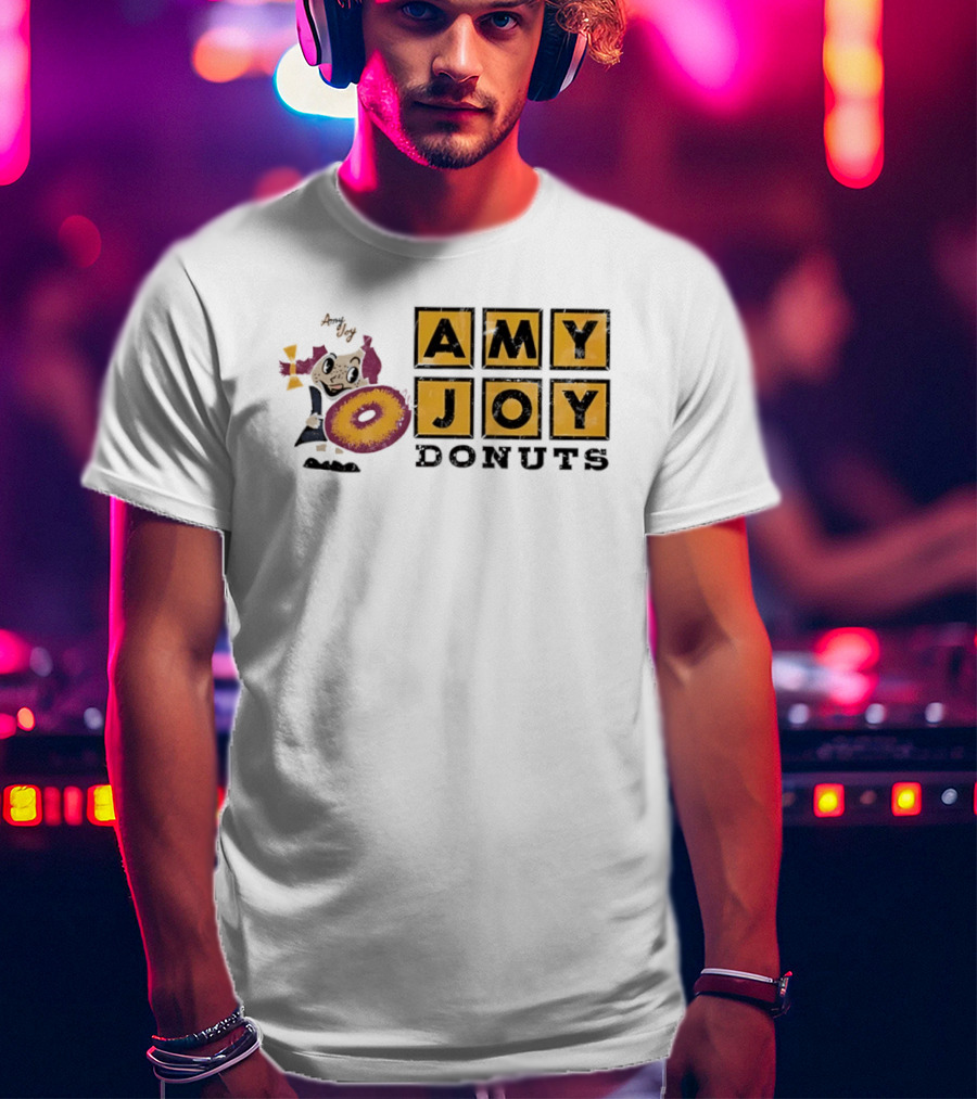 Amy Joy Donuts Retro Cartoon Character With Donut Image T-Shirt