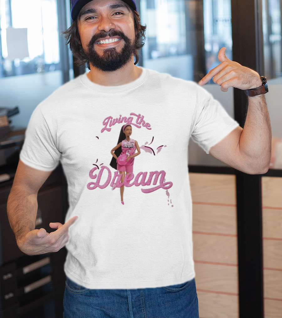 Living The Dream Barbie Angel 5 Basketball T-Shirt