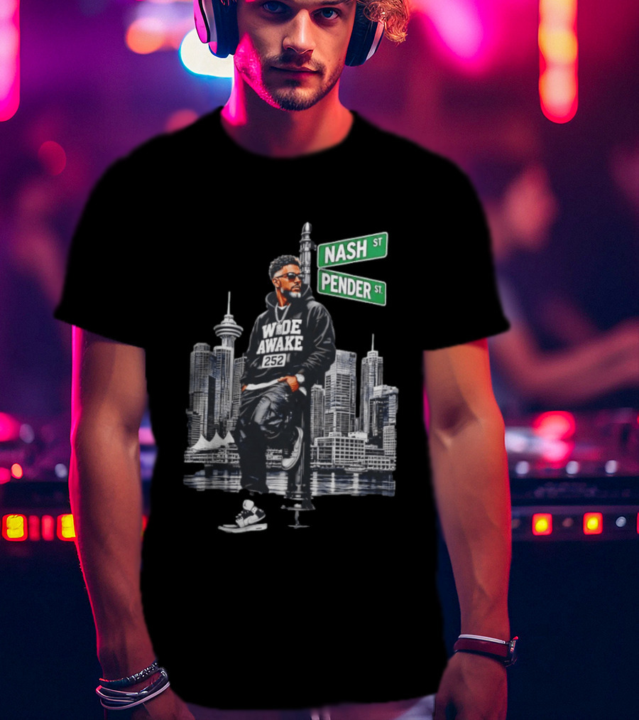 Wide Awake 252 Nash Street Pender Street Urban Skyline T-Shirt