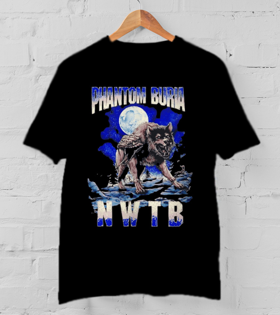 Phantom Burial NWTB Wolf And Snake Under Full Moon T-Shirt