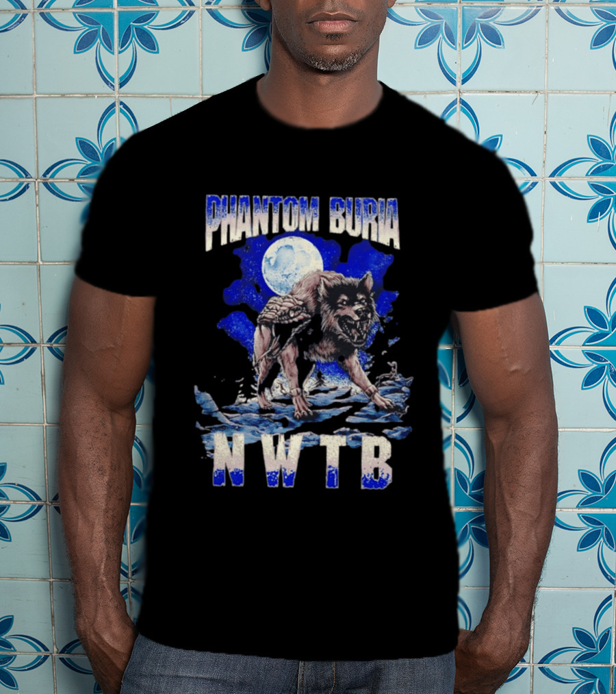 Phantom Burial NWTB Wolf And Snake Under Full Moon T-Shirt