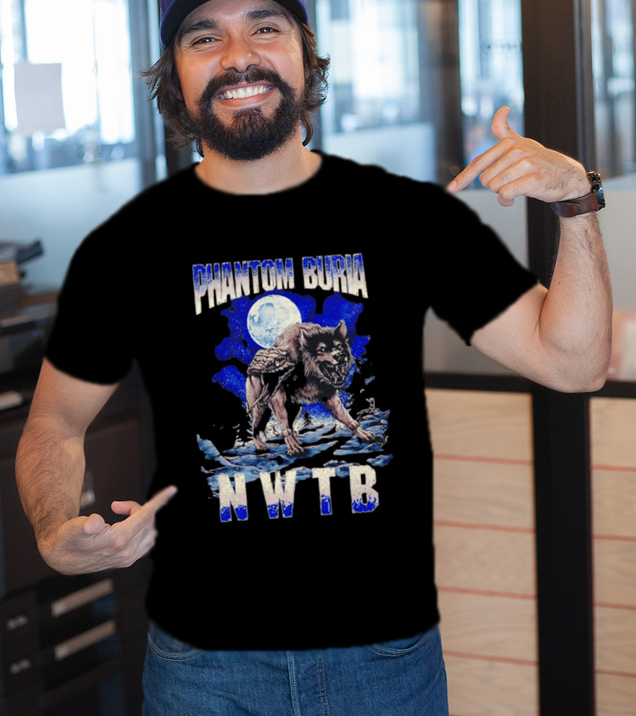 Phantom Burial NWTB Wolf And Snake Under Full Moon T-Shirt