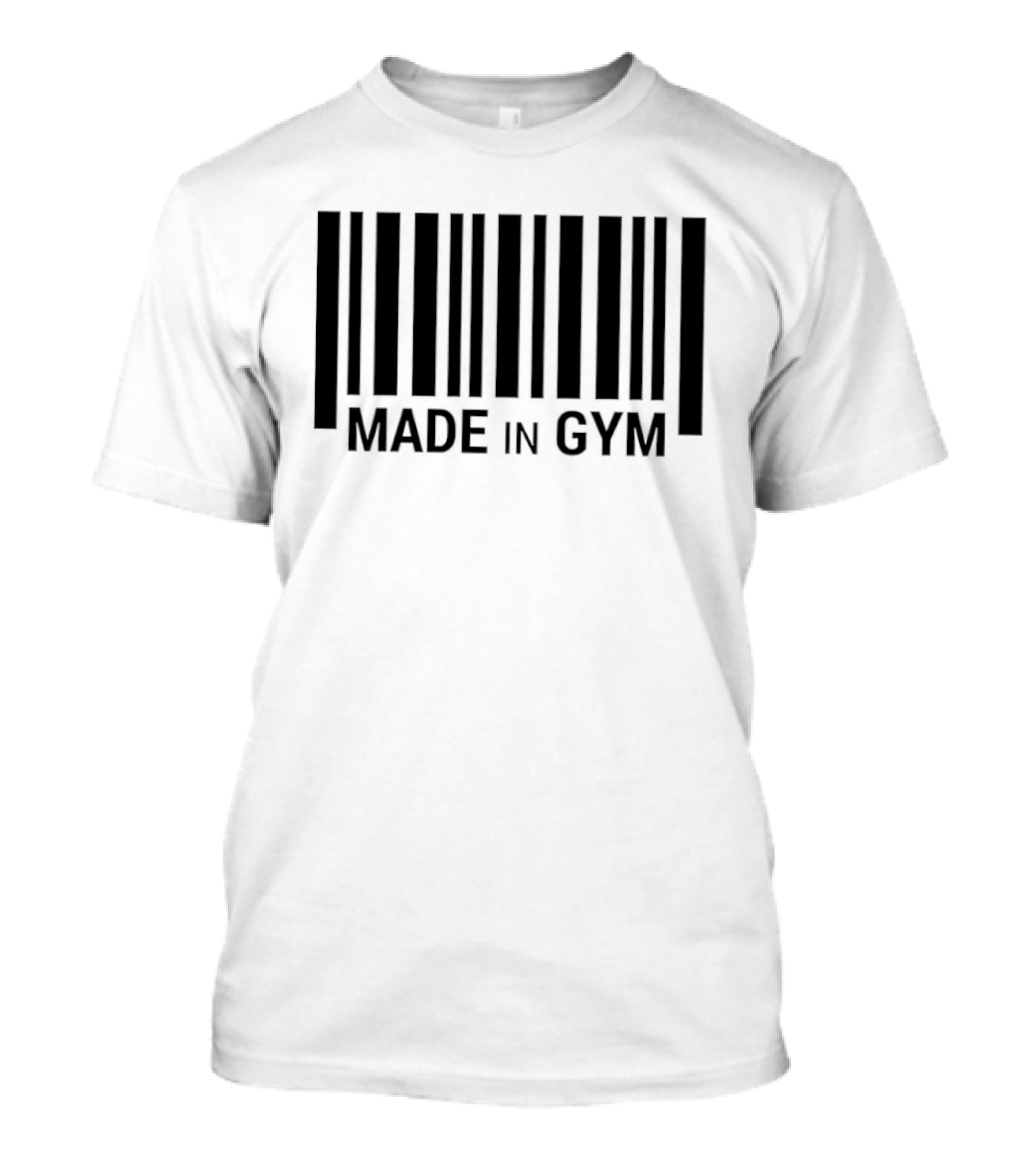 Barcode Made In Gym Fitness Motivational T-Shirt