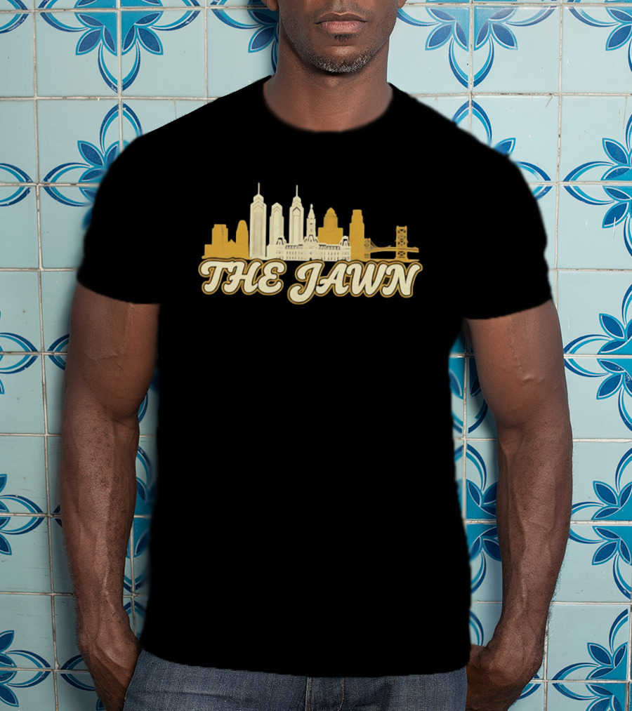 The Jawn Philadelphia Skyline LeBron James Philadelphia 76ers Basketball NBA T-Shirt