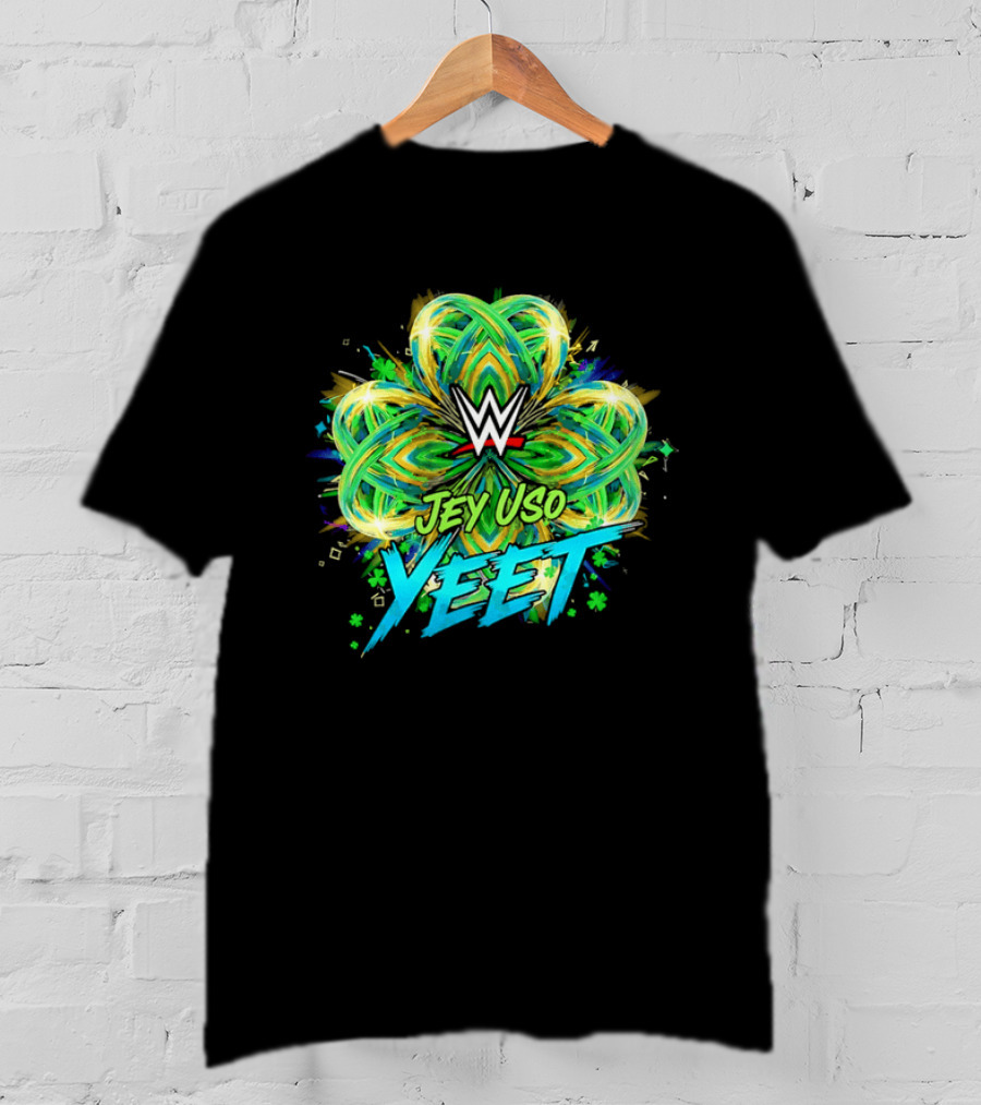 WWE Jey Uso Yeet St Patrick's Day 2026 Clover T-Shirt