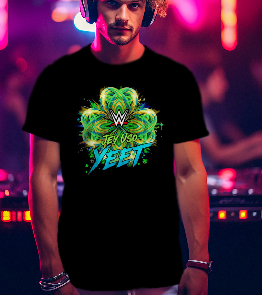 WWE Jey Uso Yeet St Patrick's Day 2026 Clover T-Shirt