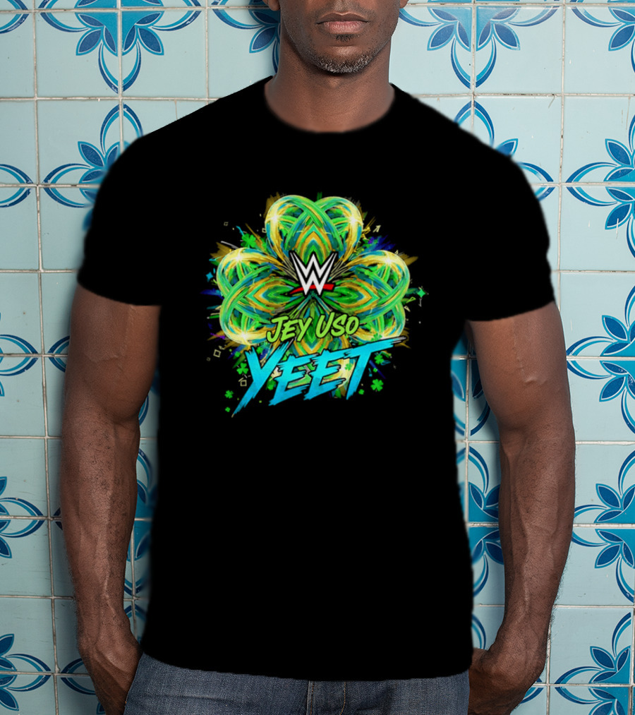 WWE Jey Uso Yeet St Patrick's Day 2026 Clover T-Shirt